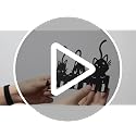 3 Cats Black Key Holder Wall Mounted - 8 Hook Organizer