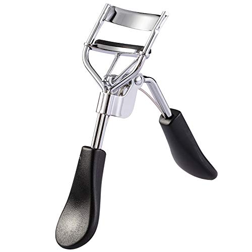 Eyelash Curler and Makeup Brush Kit Black Portable Beauty Set