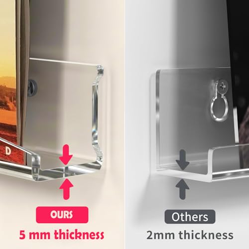 Clear Acrylic CD Wall Mount Display – Minimalist Floating Holder