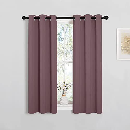 NICETOWN Blackout Curtains - Thermal Insulated Drapes, 29x45 in, Dry Rose, 1 Pair