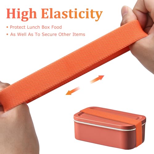 Adjustable Bento Box Strap 4-Pack - Universal Lunch Container Fixing Straps
