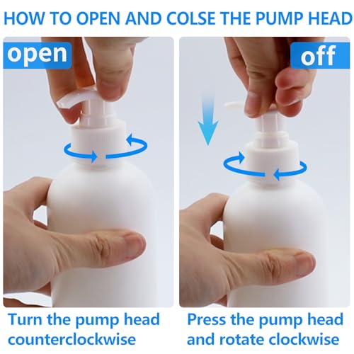 DTDNZKN 2 Pack 10 Oz Pump Bottles Dispenser for Soap and Lotion