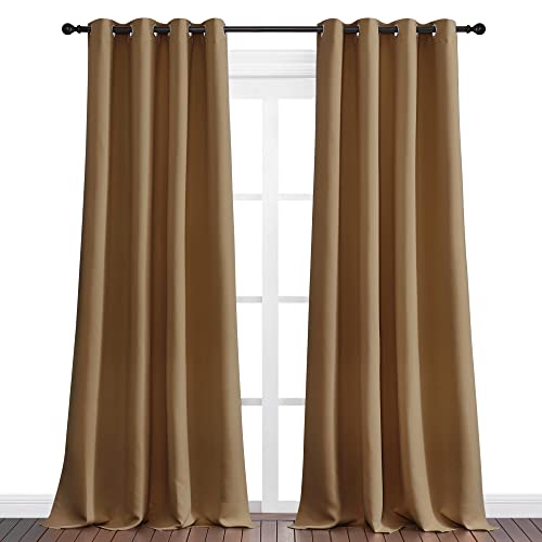 NICETOWN 96-Inch Blackout Curtains - Noise Reducing & Draft Blocking, 2 Panels (55" W x 96" L) - Luxury Home Decor