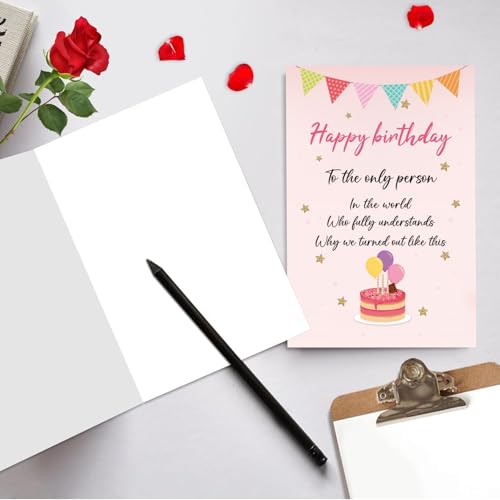 Funny Birthday Card for Sister and Best Friend, Humorous Greeting Gift
