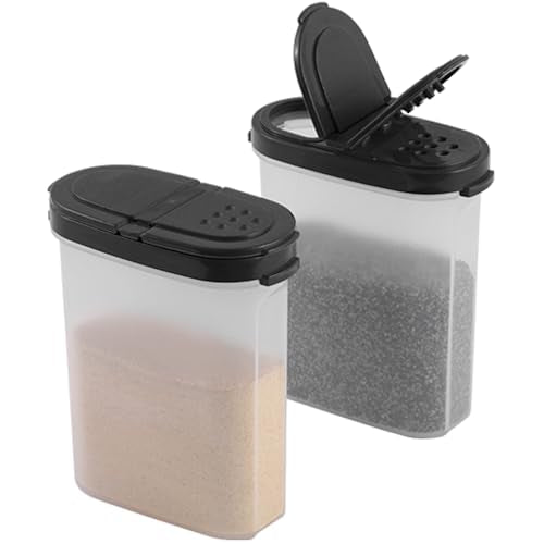 SIGNORA WARE Airtight Spice Jars Set - 8 oz Refillable Containers with Dual Pour/Sift Lids