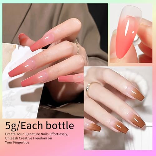 Finger Secret 3-Color Ombre Gel Nail Polish Set for Gradient Art