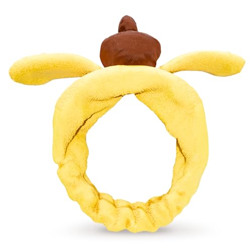 LIBERHAUS Plush Bear Ears Headband – Kawaii Yellow Spa & Makeup Hair Band
