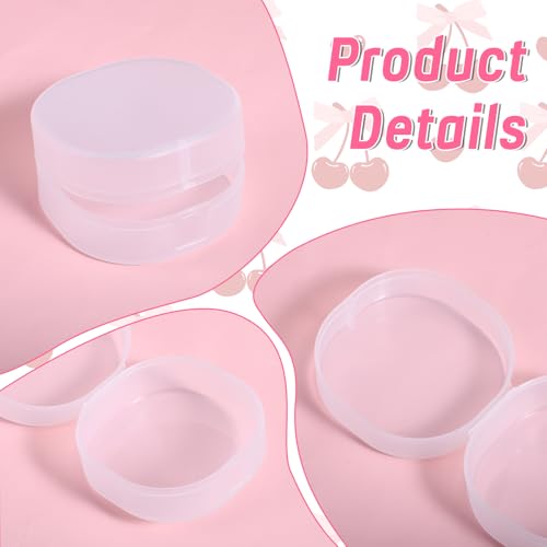 Travel Cotton Pad Case - 2 Pack Portable Organizer with Snap Lid