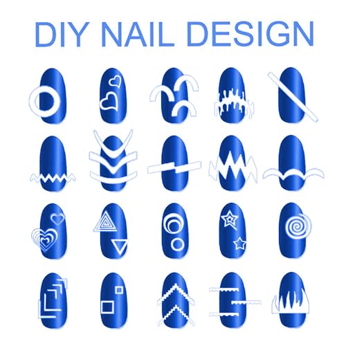 French Tip Nail Guides Stickers - 48 Sheets 2000 Pcs Manicure Stencils
