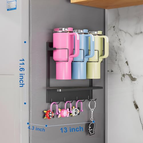 EASTTOWEST Magnetic Cup Storage Organizer for Stanley 30/40 oz Tumbler - 3CUPS BK