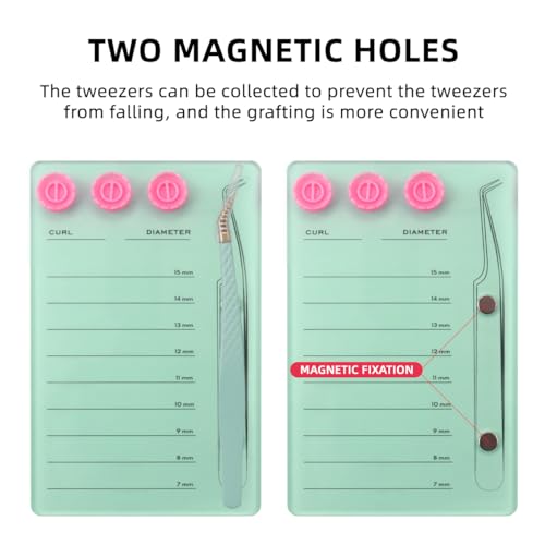 Pink Acrylic Eyelash Extension Pallet Kit with Tweezers