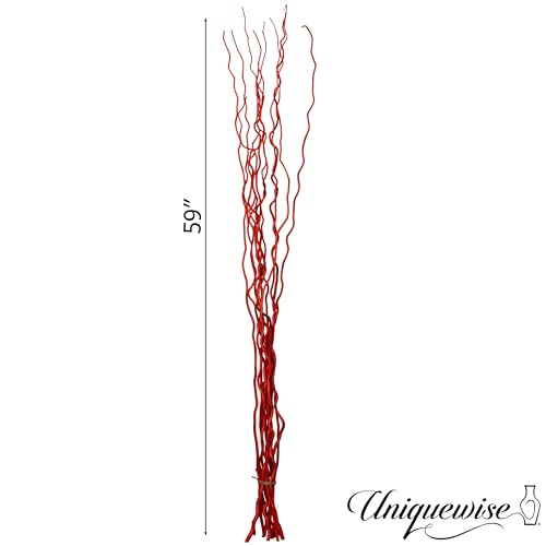 Natural Dried Mulberry Twigs for DIY Crafts & Decor - 59 Inch Red Variation