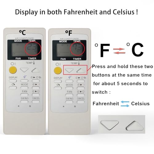 Replacement Remote Control for Sharp Portable Air Conditioners