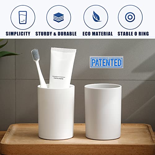 DeTii 10.5oz Bathroom Tumbler Cup - Reusable Unbreakable Toothbrush Holder