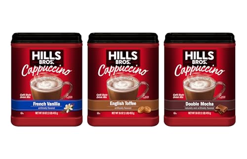 Hills Bros. Cappuccino Mix Starter Variety Pack - 3 x 16 oz