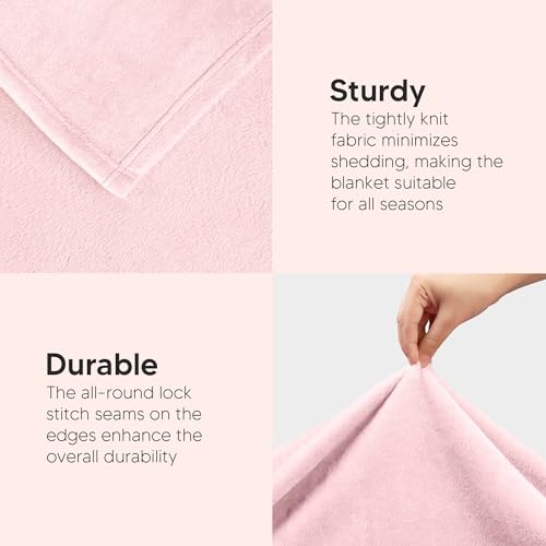 Utopia Bedding Ultra Soft Fleece Blanket Twin Size Pink 60x80