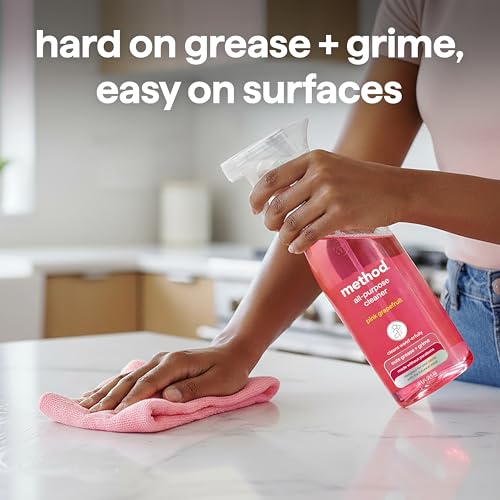 Method All-Purpose Cleaner Spray Pink Grapefruit - 28 fl oz Pack of 4 | Multi-Surface Household Cleaner