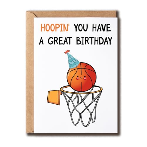 Basketball Birthday Card - Cute Card for Him, 5x7 inches