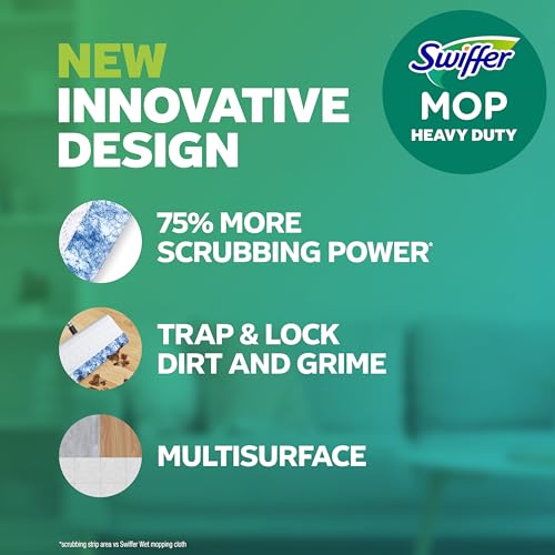 Swiffer Heavy Duty Wet Mopping Cloth Refills, Fresh Scent, 20 Count
