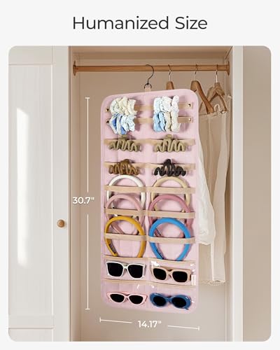 BAGSMART Large Hanging Jewelry Organizer for Hair Accessories - Black