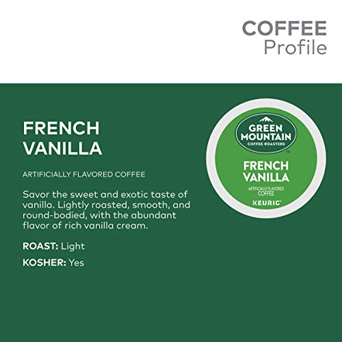 Green Mountain Coffee Roasters French Vanilla K-Cup Pods - Flavored Light Roast Coffee, 24 Count