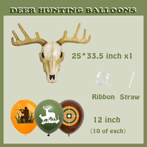 Deer Hunting Balloons Arch Garland Kit - 30pcs Camouflage Party Decor