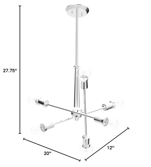 Kichler Lighting Armstrong 27.75" 6 Light Chandelier in Chrome