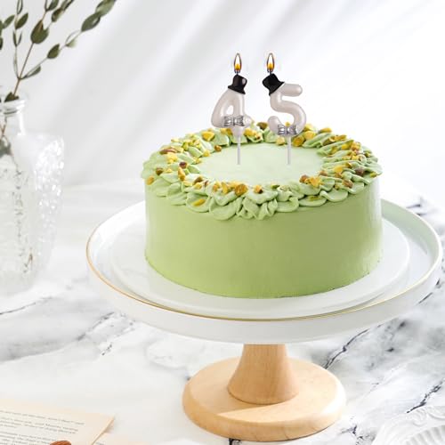 Charming 45th & 54th Birthday Candles - Smokeless Dual-Digit Set