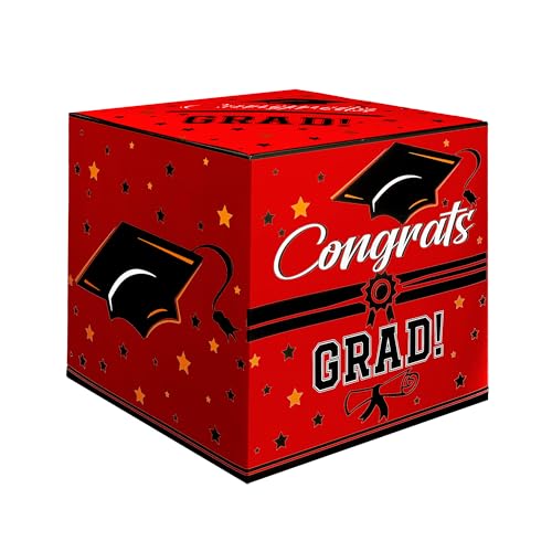 Graduation Card Box Holder - Foldable Congrats Grad Decor, 8.27in