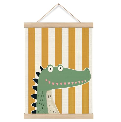 Cute Crocodile Nursery Wall Art Poster | 12x16 Inch Hanging Decor