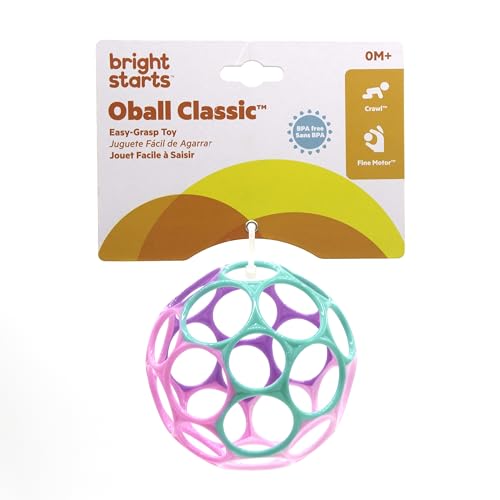 Bright Starts Oball Easy Grasp Infant Toy Ball - 4" Pink/Purple