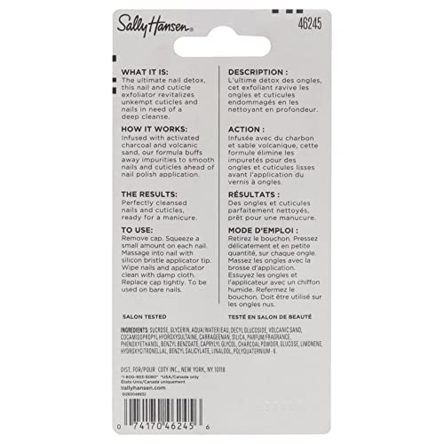 Sally Hansen Nail Rehab Charcoal Resurfacer Exfoliator 0.4 oz