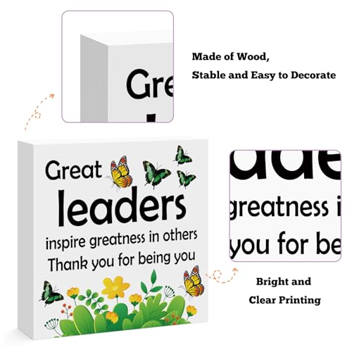Boss Appreciation Gift: Wooden Desk Sign for Leaders & Mentors