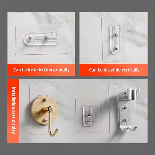 Adhesive Screw Hooks - 2 Pcs Waterproof U-Shape Wall Hooks