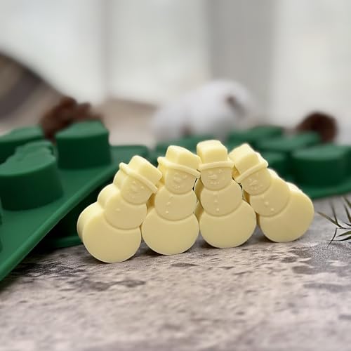 Snowman Silicone Chocolate Mold Christmas Candy & Ice Cube Trays - 24 Cavities