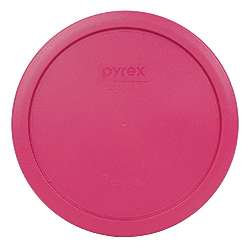 Pyrex (3) 7200-PC 2-Cup Red, (3) 7201-PC 4-Cup Surf Blue, & (3) 7402-PC Fuchsia 6/7 Cup Food Storage Replacement Lids - Made in USA