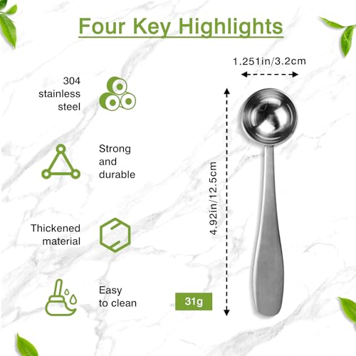 Premium Stainless Steel Tea Scoop – 1.5 tsp Measuring Spoon for All Teas