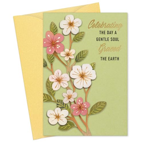 FLYAB Floral Birthday Card for Women with Envelope - 5.5"x8"