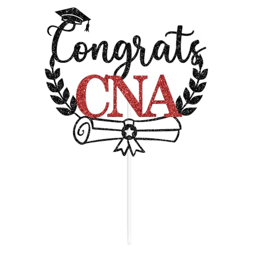 Congrats CNA Cake Topper for Nursing School Graduation Party