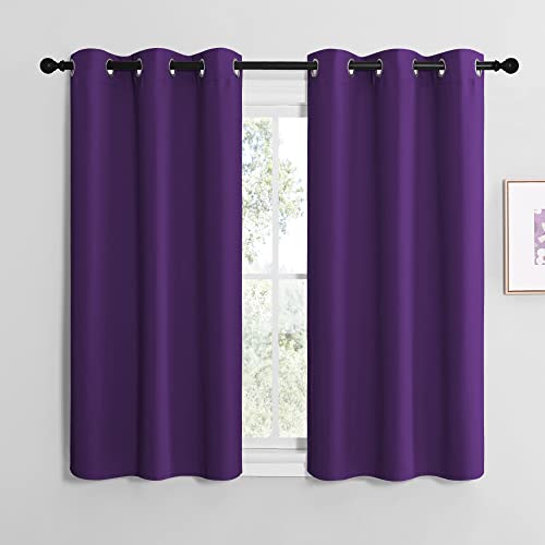 NICETOWN Purple Blackout Curtains - Thermal Insulated Drapes (Set of 2, 42x50 Inch)