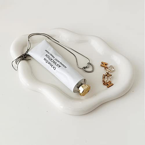 Cloud Jewelry Tray - White Ceramic Trinket Dish for Rings & Vanity