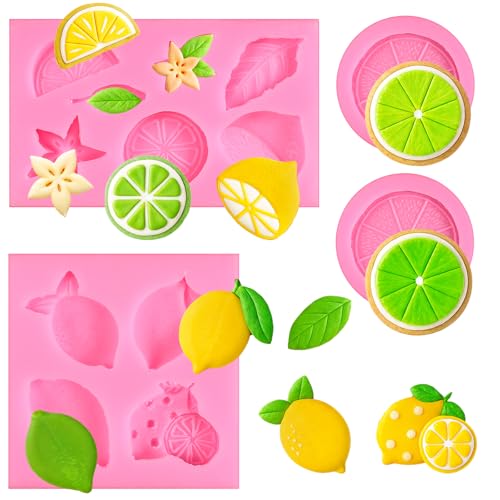 Lemon Fondant Molds - 4Pcs Silicone Cake Decoration Set