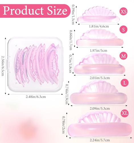 Self-Sticky Lash Lift Flat Shields, Silicone Pads for Eyelash Perm 10Pcs