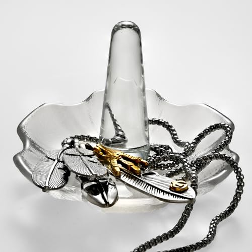 K9 Crystal Ring Holder - Hexagon Jewelry Tray for Rings & Earrings