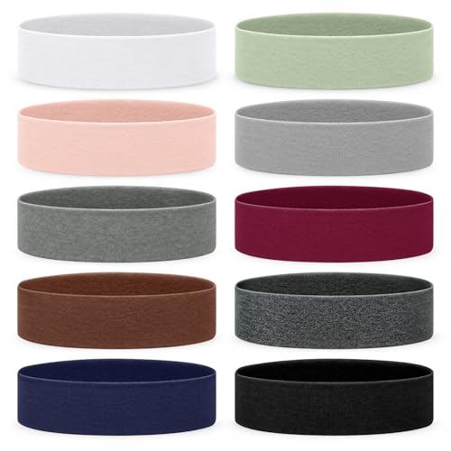 Fishinsea 10-Pack Elastic Non-Slip Sports Headbands for Women