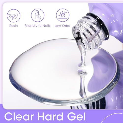GELLEN Clear Builder Gel for Nails - 18ml Hard Gel for Extensions