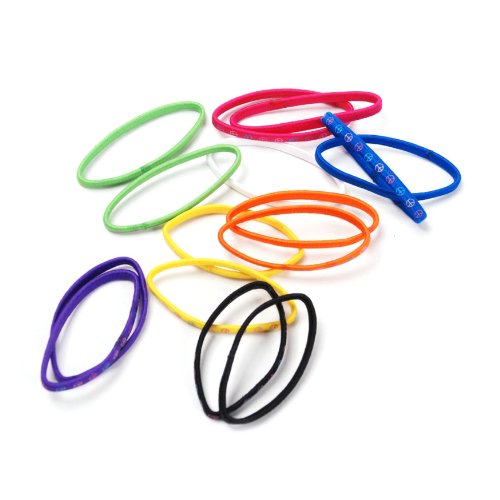 Vidal Sassoon Braided Hair Elastics, Peace Sign and Plain, 15 Count