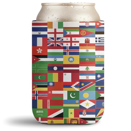 2026 Soccer World Cup Can Cooler with International Flags