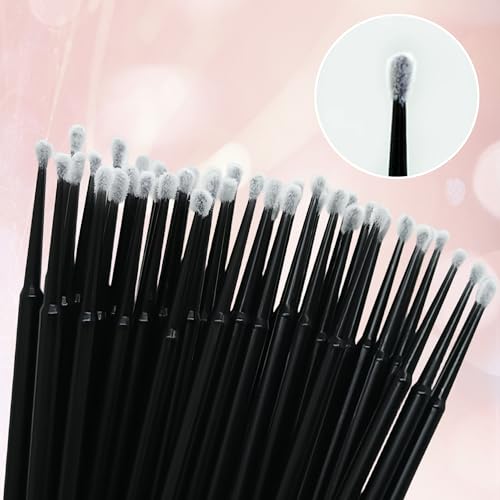 KIUSOWAYD 300 Count Disposable Micro Applicator Brushes for Eyelash Extensions Black