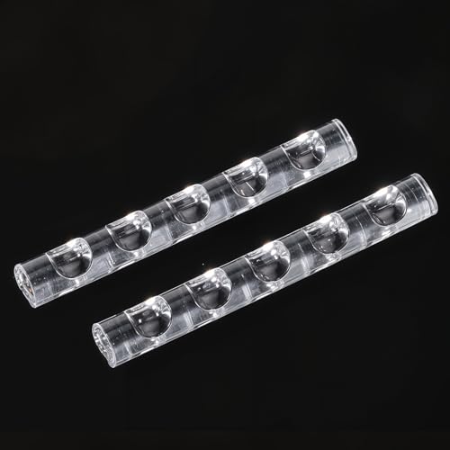 2 Pack Acrylic Nail Art Brush Holder Transparent Crystal Pen Stand